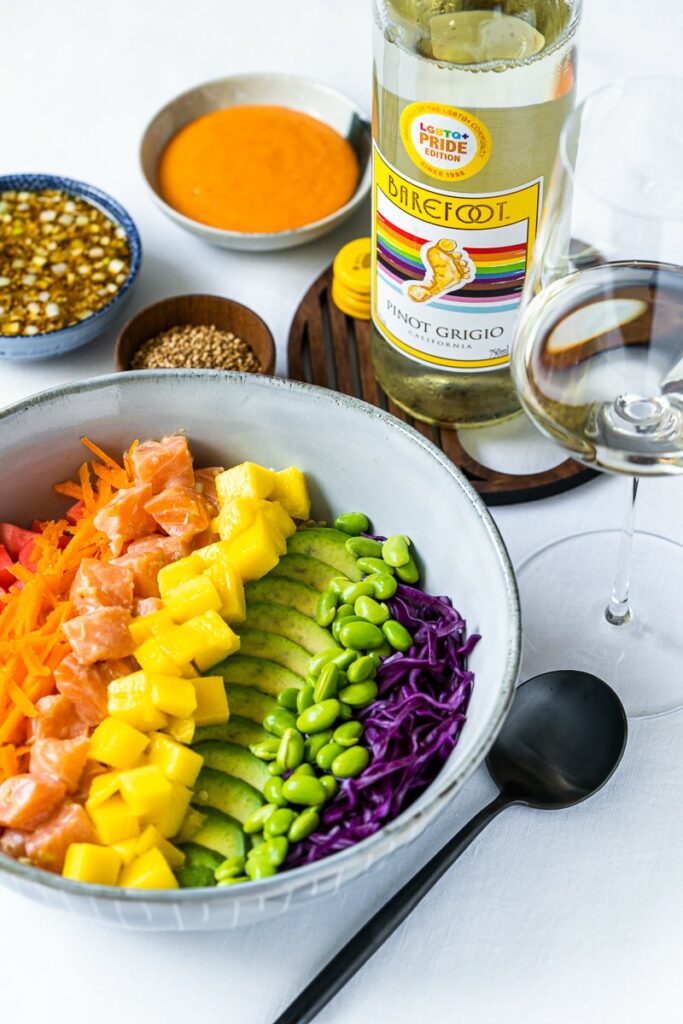 Bunte Quinoa Poke Bowl Mit Lachs Colors Of Food