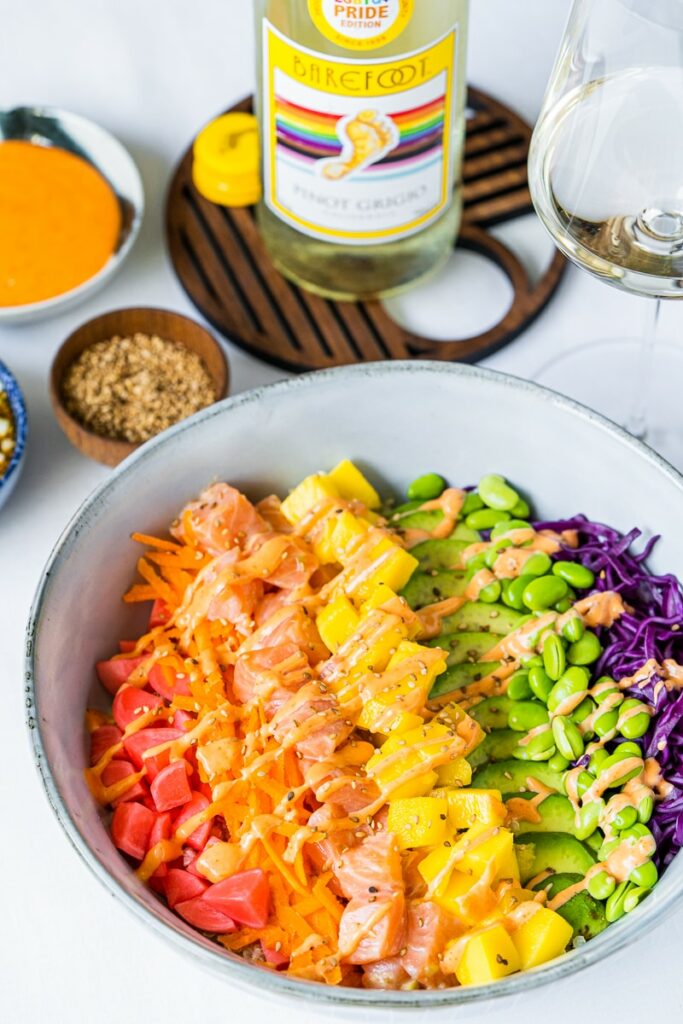 Bunte Quinoa Poke Bowl Mit Lachs Colors Of Food