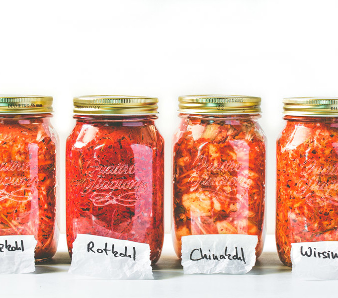 Vier Sorten Kimchi