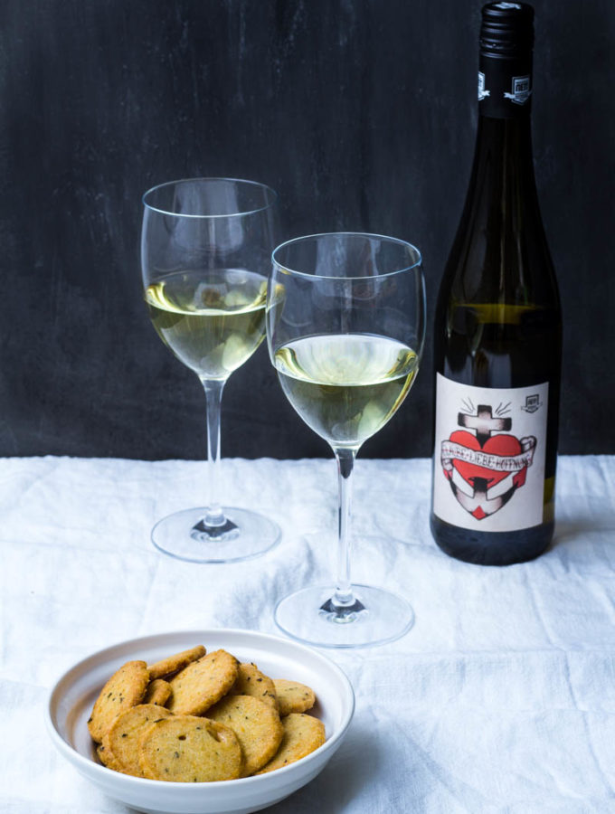 Parmesan-Rosmarin-Sables und dazu Riesling