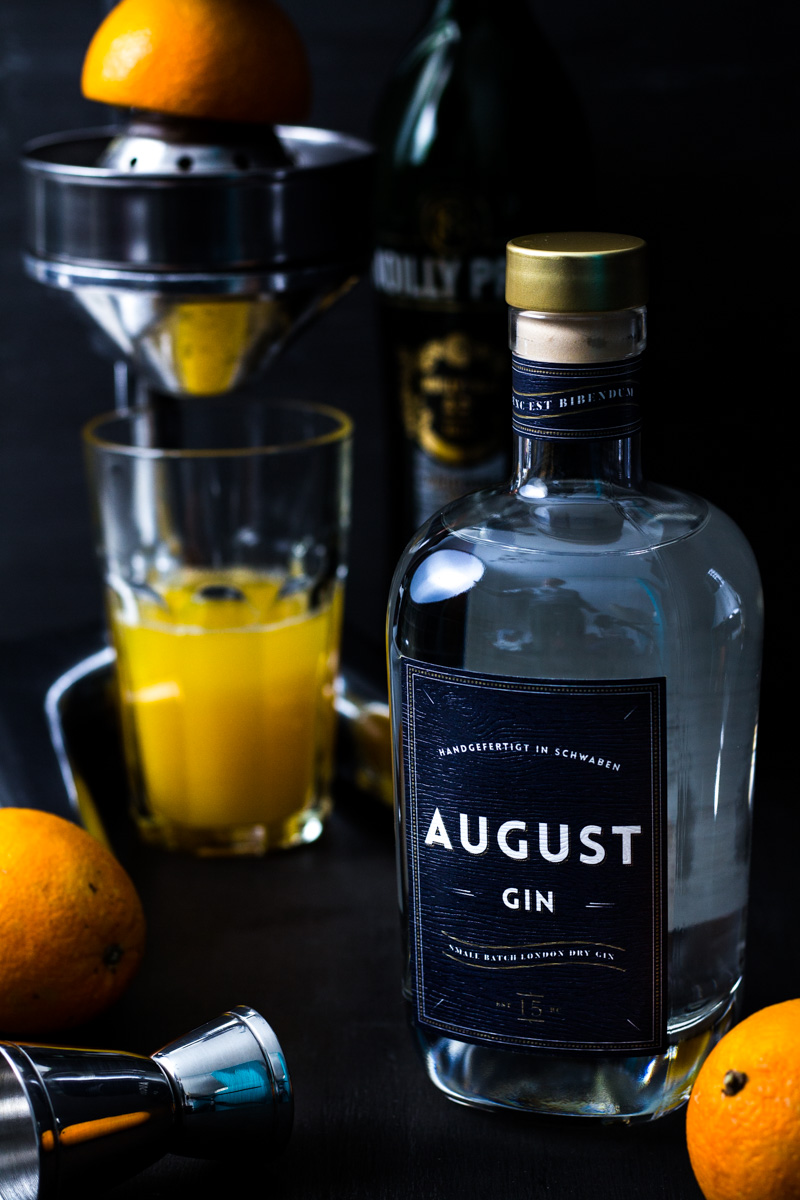 August Gin mit frisch gepresstem Orangensaft