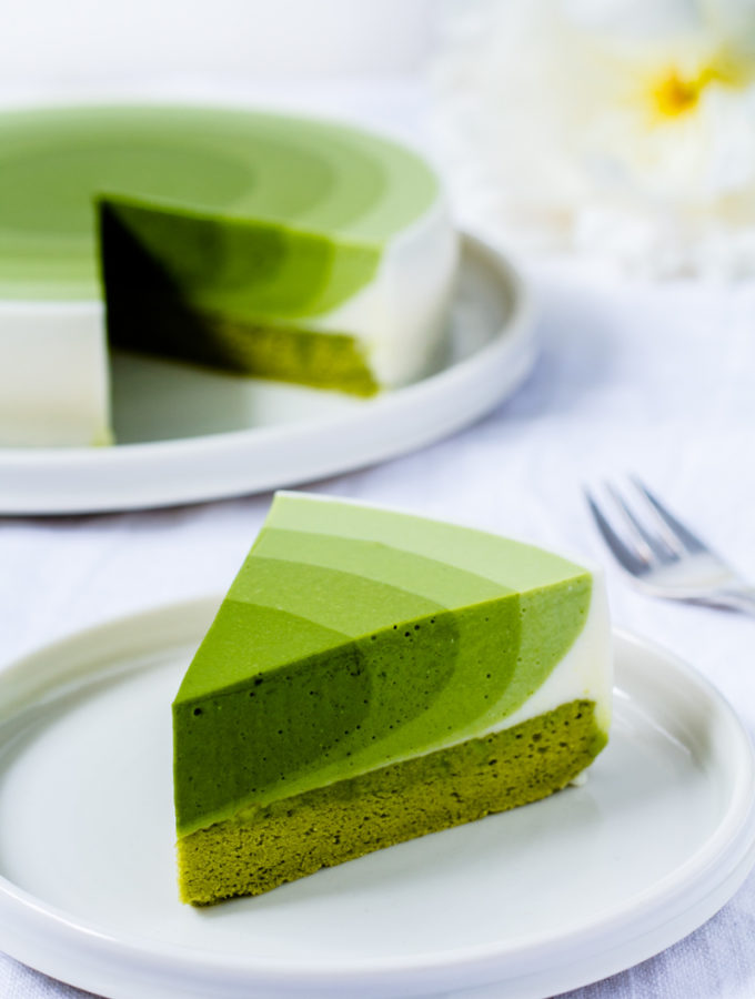 Leckerer Matcha-Mousse Kuchen