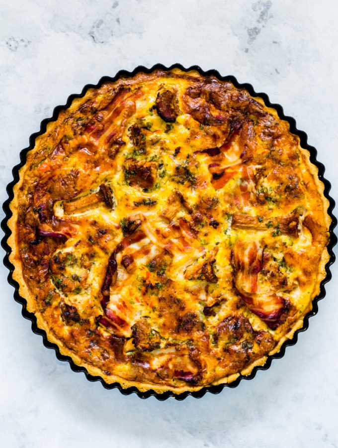 Kürbis-Pfifferling Quiche